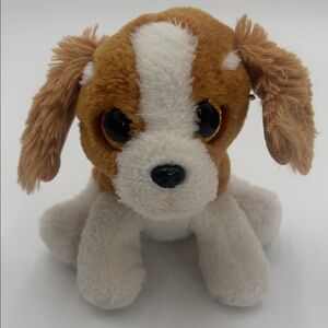 Ty Beanie Boos Barker Plush Dog Brown White VelveTy Stuffed Animal